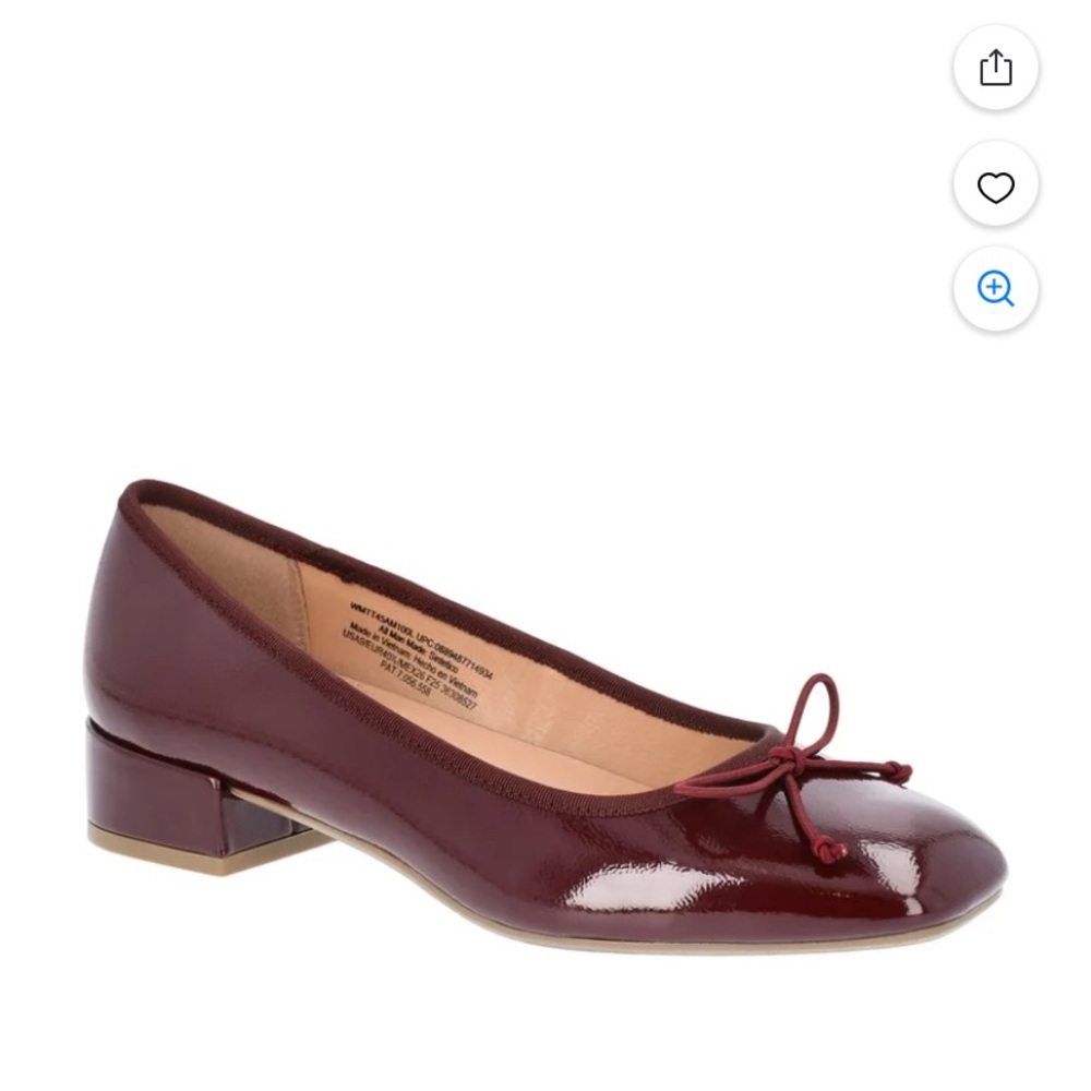 Elegant Burgundy Patent Leather Ballet Flats